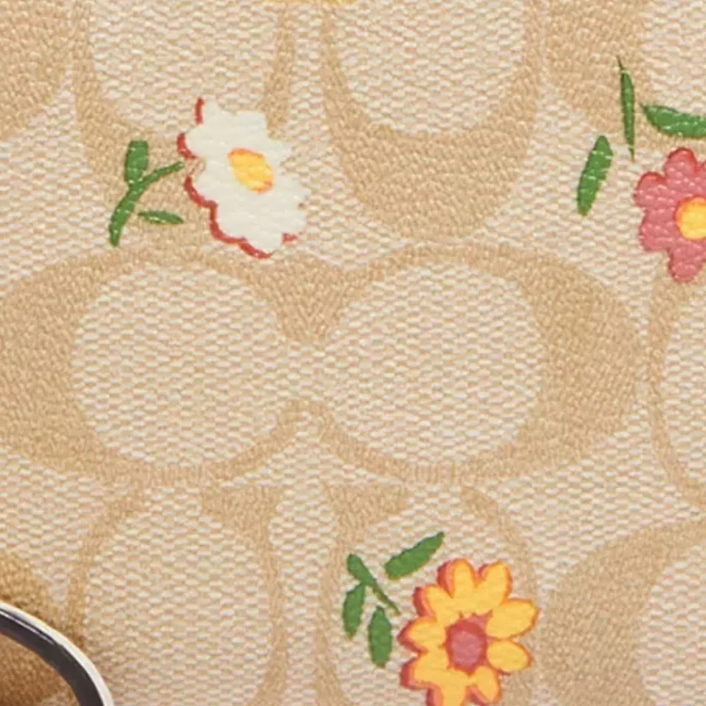 Coach Corner Zip Wristlet Canvas Nostalgic Ditsy Print, limited edition- EUC - Picture 3 of 13